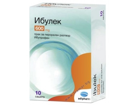 Ibulek 600 mg. 10 sachets